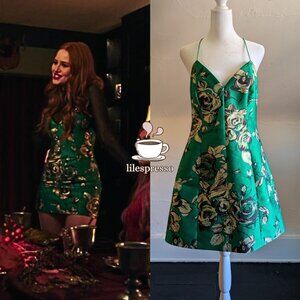 alice + olivia tayla kelly green mini dress ASO cheryl blossom riverdale (8)